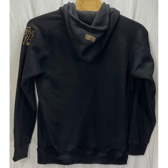 AAU College Hockey Hoodie Sweatshirt Mens XL Black Gold Lace Up Cavous - Picture 3 of 8